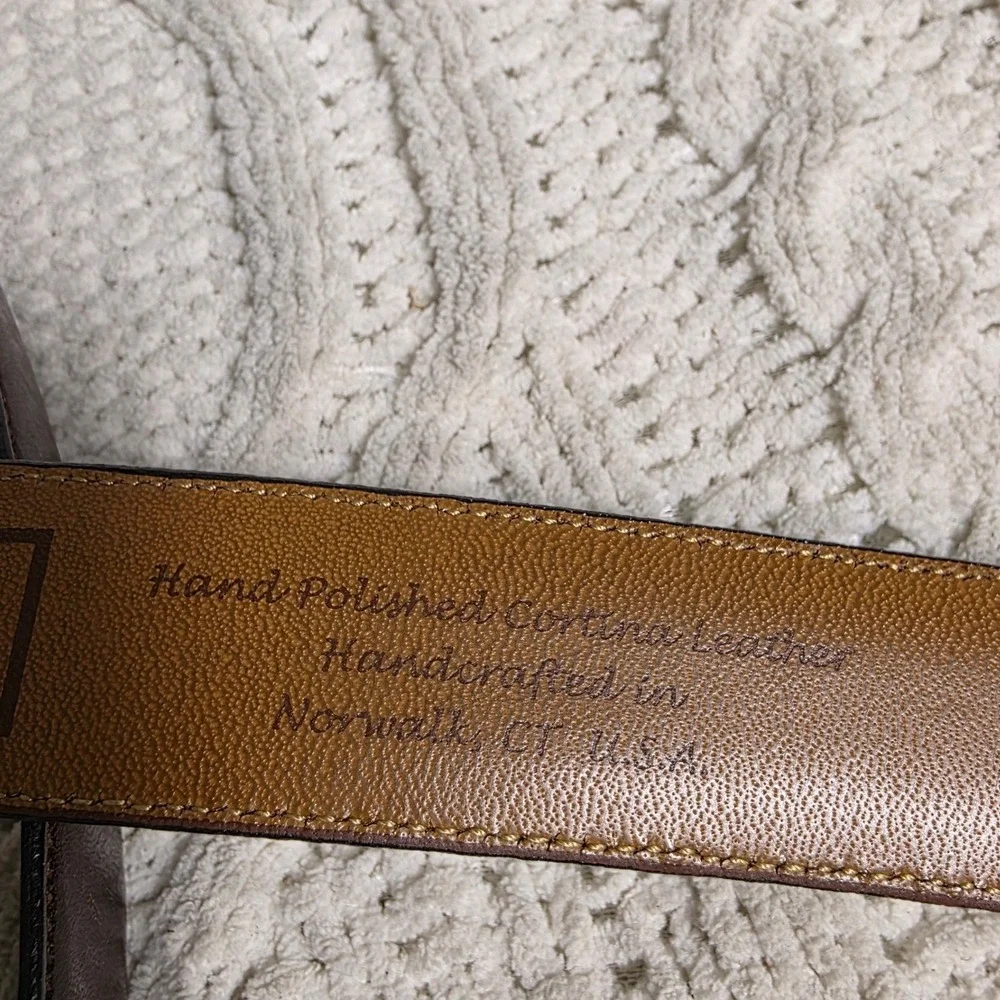 Trafalgar Belt Brown Cortina Leather Gold Buckle USA Classic Dress Mens 38